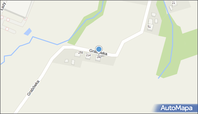 Łazy, Łazy, 242, mapa Łazy