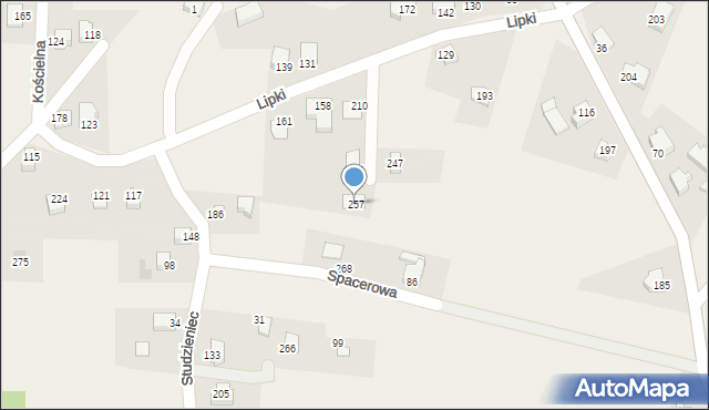 Łazy, Łazy, 257, mapa Łazy