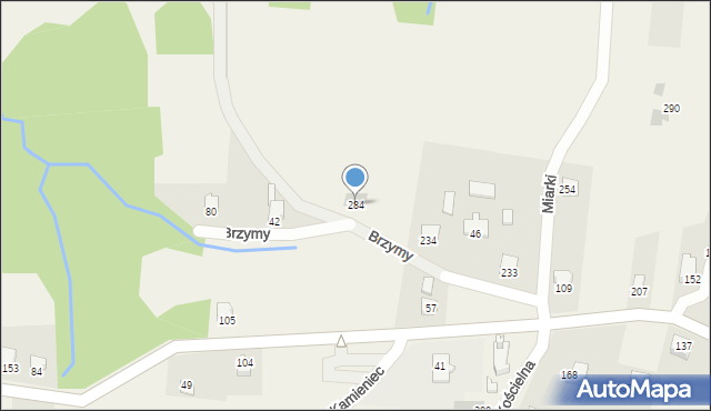 Łazy, Łazy, 284, mapa Łazy