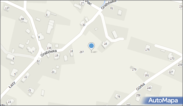 Łazy, Łazy, 287, mapa Łazy