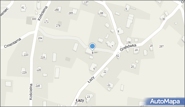 Łazy, Łazy, 6, mapa Łazy