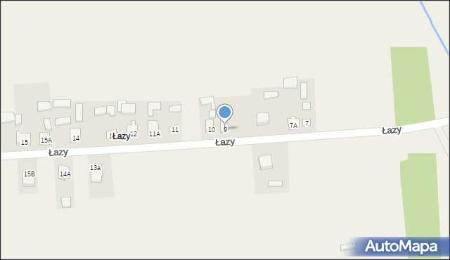 Łazy, Łazy, 9, mapa Łazy
