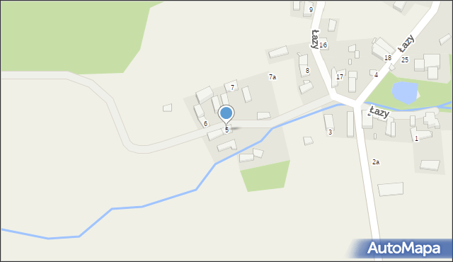 Łazy, Łazy, 5, mapa Łazy