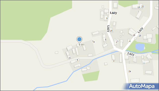 Łazy, Łazy, 7, mapa Łazy