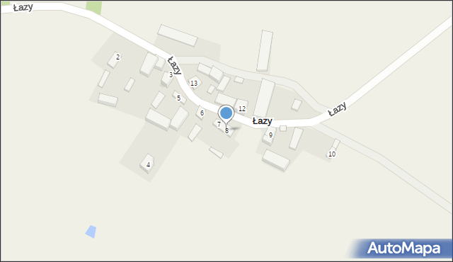 Łazy, Łazy, 8, mapa Łazy