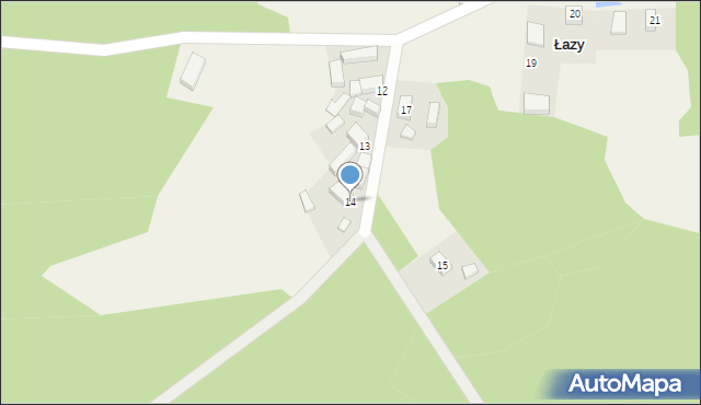 Łazy, Łazy, 14, mapa Łazy