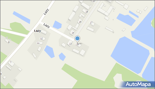Łazy, Łazy, 15, mapa Łazy