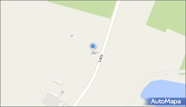 Łazy, Łazy, 27a, mapa Łazy
