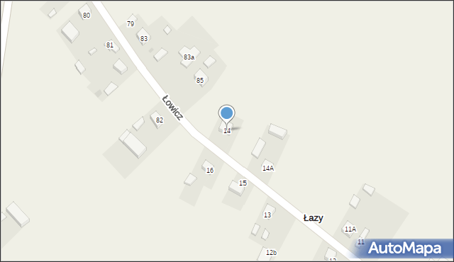 Łazy, Łazy, 14, mapa Łazy