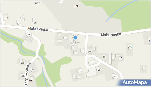 Łazy Biegonickie, Łazy Biegonickie, 1, mapa Łazy Biegonickie