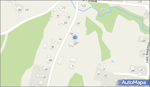 Łazy Biegonickie, Łazy Biegonickie, 133, mapa Łazy Biegonickie