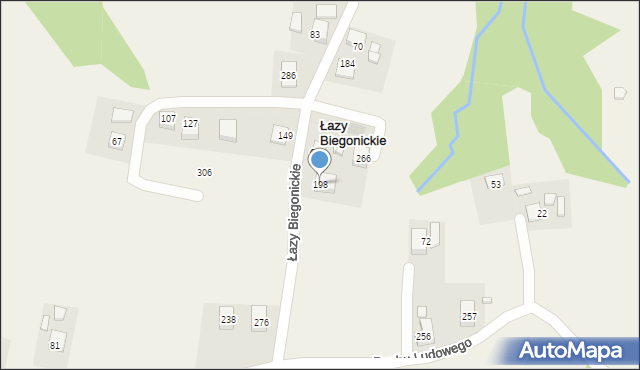 Łazy Biegonickie, Łazy Biegonickie, 198, mapa Łazy Biegonickie