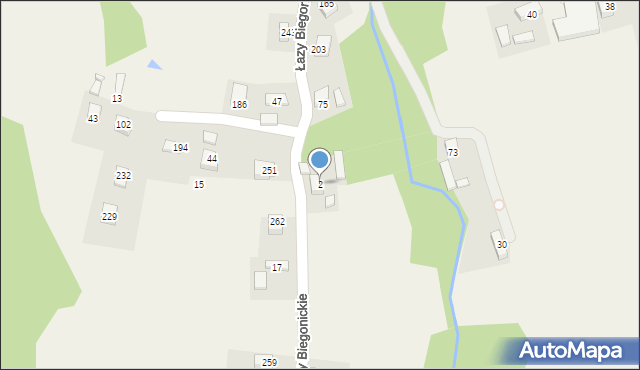 Łazy Biegonickie, Łazy Biegonickie, 2, mapa Łazy Biegonickie