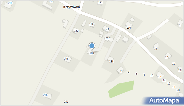 Łazy Biegonickie, Łazy Biegonickie, 209, mapa Łazy Biegonickie
