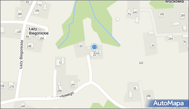Łazy Biegonickie, Łazy Biegonickie, 22, mapa Łazy Biegonickie