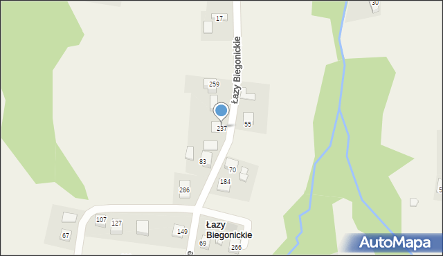 Łazy Biegonickie, Łazy Biegonickie, 237, mapa Łazy Biegonickie