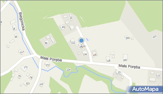 Łazy Biegonickie, Łazy Biegonickie, 252, mapa Łazy Biegonickie