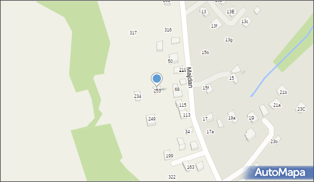 Łazy Biegonickie, Łazy Biegonickie, 253, mapa Łazy Biegonickie