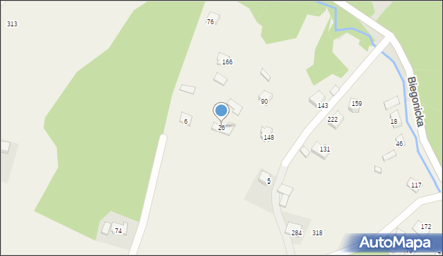 Łazy Biegonickie, Łazy Biegonickie, 26, mapa Łazy Biegonickie