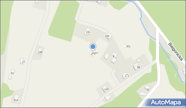 Łazy Biegonickie, Łazy Biegonickie, 273, mapa Łazy Biegonickie
