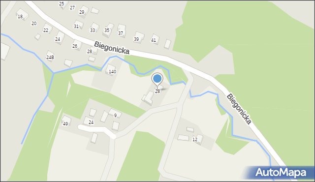 Łazy Biegonickie, Łazy Biegonickie, 28, mapa Łazy Biegonickie
