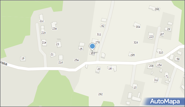 Łazy Biegonickie, Łazy Biegonickie, 303, mapa Łazy Biegonickie