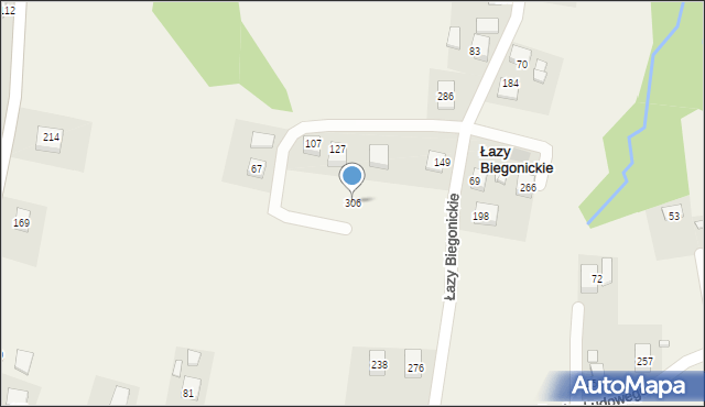 Łazy Biegonickie, Łazy Biegonickie, 306, mapa Łazy Biegonickie