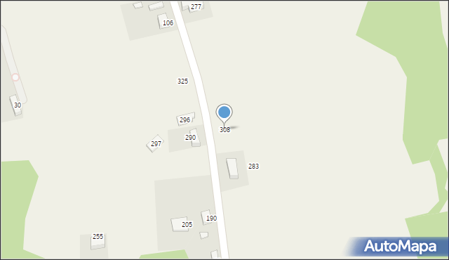 Łazy Biegonickie, Łazy Biegonickie, 308, mapa Łazy Biegonickie