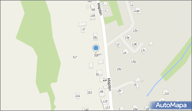 Łazy Biegonickie, Łazy Biegonickie, 316, mapa Łazy Biegonickie