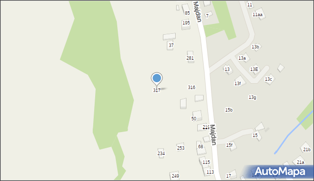 Łazy Biegonickie, Łazy Biegonickie, 317, mapa Łazy Biegonickie