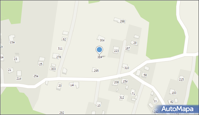 Łazy Biegonickie, Łazy Biegonickie, 324, mapa Łazy Biegonickie