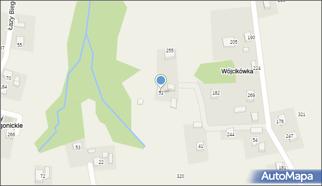 Łazy Biegonickie, Łazy Biegonickie, 51, mapa Łazy Biegonickie