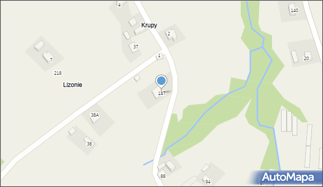 Łazy Brzyńskie, Łazy Brzyńskie, 147, mapa Łazy Brzyńskie