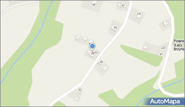 Łazy Brzyńskie, Łazy Brzyńskie, 28, mapa Łazy Brzyńskie