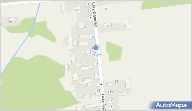 Łazy-Dąbrowa, Łazy-Dąbrowa, 11a, mapa Łazy-Dąbrowa
