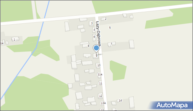 Łazy-Dąbrowa, Łazy-Dąbrowa, 9, mapa Łazy-Dąbrowa