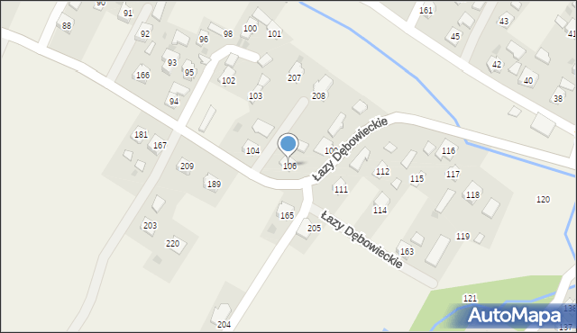 Łazy Dębowieckie, Łazy Dębowieckie, 106, mapa Łazy Dębowieckie