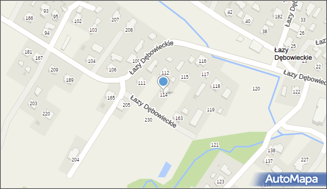 Łazy Dębowieckie, Łazy Dębowieckie, 114, mapa Łazy Dębowieckie