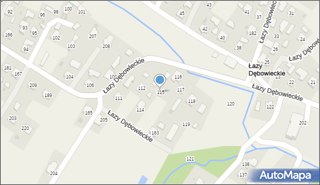 Łazy Dębowieckie, Łazy Dębowieckie, 115, mapa Łazy Dębowieckie