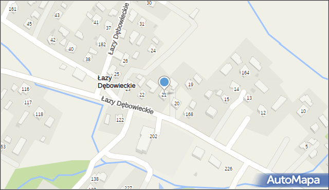 Łazy Dębowieckie, Łazy Dębowieckie, 21, mapa Łazy Dębowieckie