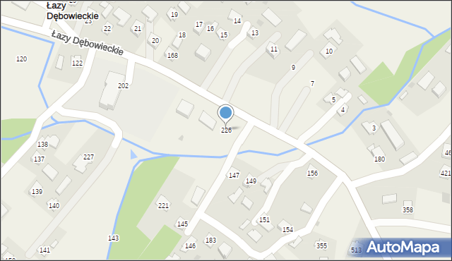 Łazy Dębowieckie, Łazy Dębowieckie, 226, mapa Łazy Dębowieckie