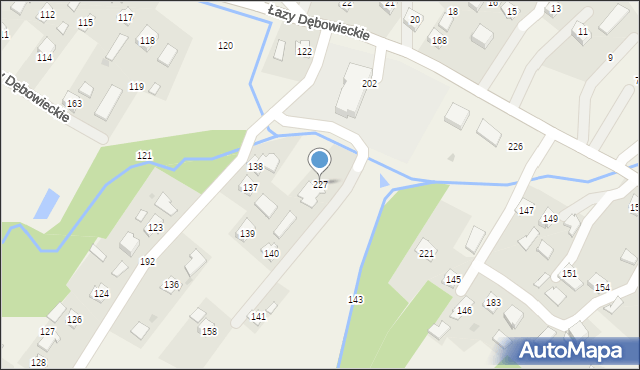 Łazy Dębowieckie, Łazy Dębowieckie, 227, mapa Łazy Dębowieckie
