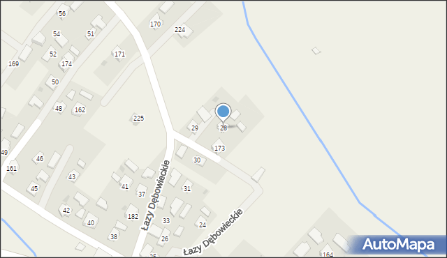 Łazy Dębowieckie, Łazy Dębowieckie, 28, mapa Łazy Dębowieckie