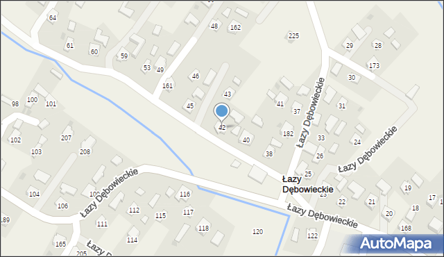 Łazy Dębowieckie, Łazy Dębowieckie, 42, mapa Łazy Dębowieckie