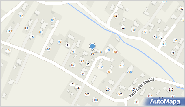 Łazy Dębowieckie, Łazy Dębowieckie, 96, mapa Łazy Dębowieckie