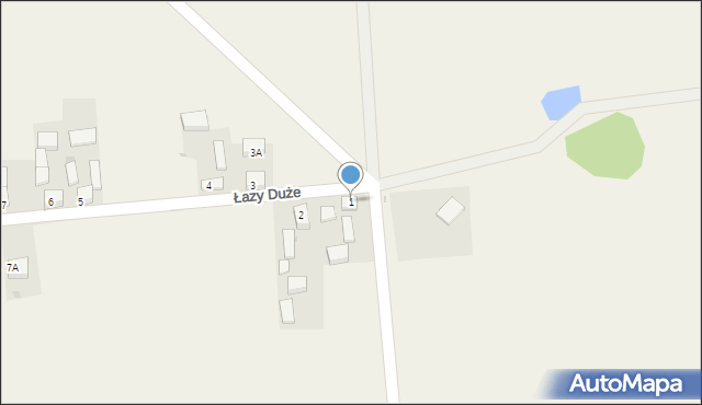 Łazy Duże, Łazy Duże, 1, mapa Łazy Duże