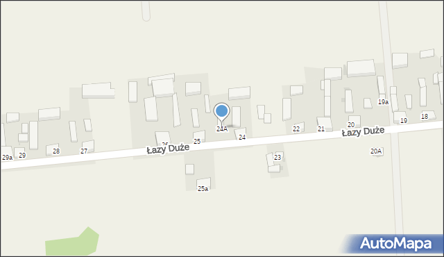 Łazy Duże, Łazy Duże, 24A, mapa Łazy Duże