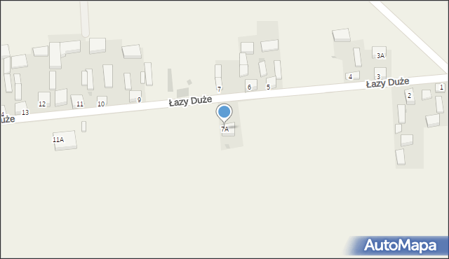 Łazy Duże, Łazy Duże, 7A, mapa Łazy Duże