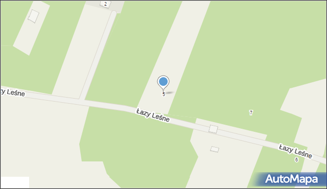 Łazy Leśne, Łazy Leśne, 5, mapa Łazy Leśne