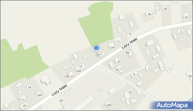 Łazy Małe, Łazy Małe, 11, mapa Łazy Małe